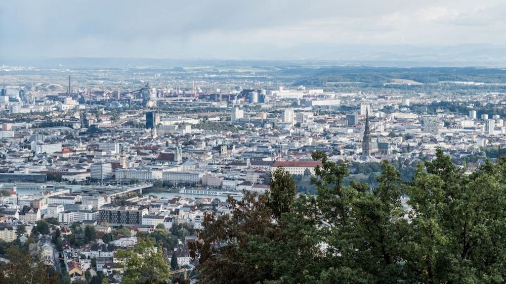 View on Linz from the Schlossberg