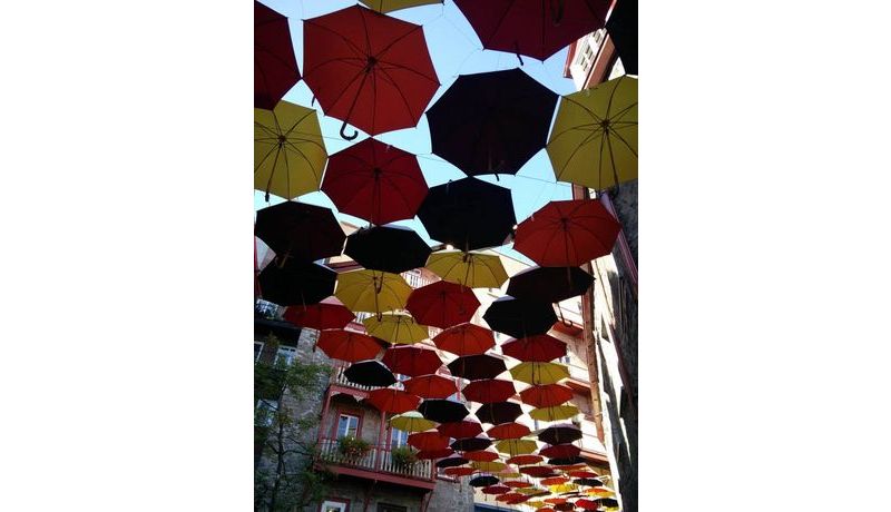 "Umbrella Street" (Québec City, Canada)